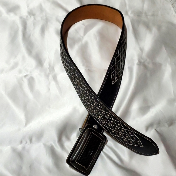 Men's Sz. 36 Leather Belt - Picture 3 of 14